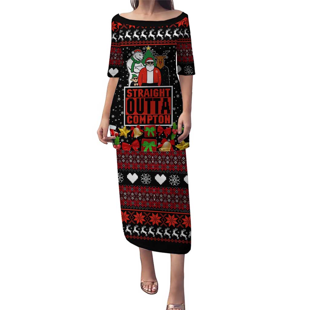 Christmas Straight Outta Gangsta Claus Puletasi Xmas Holiday Patterns - Wonder Print Shop