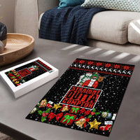 Christmas Straight Outta Gangsta Claus Puzzle Xmas Holiday Patterns - Wonder Print Shop