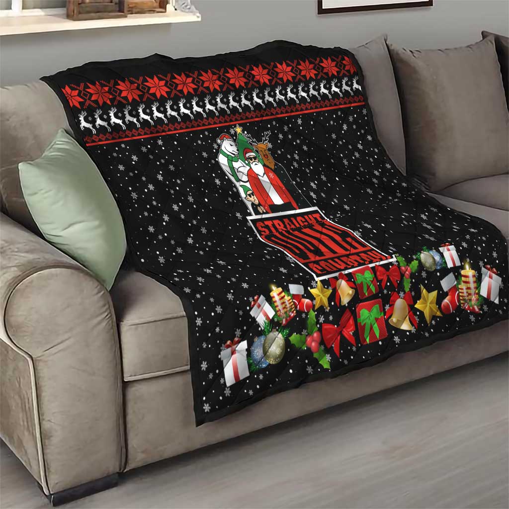 Christmas Straight Outta Gangsta Claus Quilt Xmas Holiday Patterns - Wonder Print Shop