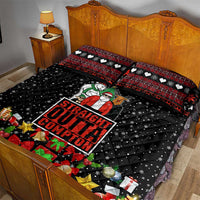 Christmas Straight Outta Gangsta Claus Quilt Bed Set Xmas Holiday Patterns - Wonder Print Shop