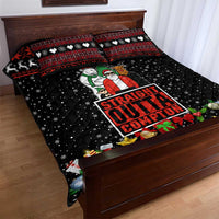 Christmas Straight Outta Gangsta Claus Quilt Bed Set Xmas Holiday Patterns - Wonder Print Shop