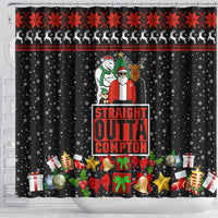 Christmas Straight Outta Gangsta Claus Shower Curtain Xmas Holiday Patterns - Wonder Print Shop