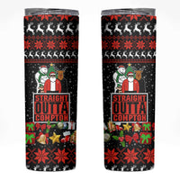 Christmas Straight Outta Gangsta Claus Skinny Tumbler Xmas Holiday Patterns - Wonder Print Shop
