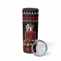 Christmas Straight Outta Gangsta Claus Skinny Tumbler Xmas Holiday Patterns - Wonder Print Shop