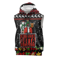 Christmas Straight Outta Gangsta Claus Sleeveless Zip Hoodie Xmas Holiday Patterns - Wonder Print Shop