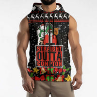 Christmas Straight Outta Gangsta Claus Sleeveless Zip Hoodie Xmas Holiday Patterns - Wonder Print Shop