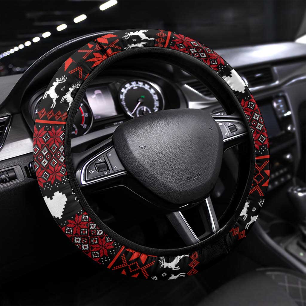 Christmas Straight Outta Gangsta Claus Steering Wheel Cover Xmas Holiday Patterns - Wonder Print Shop