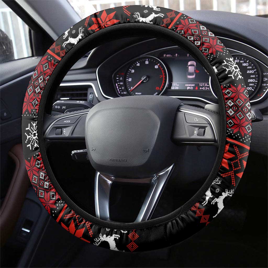 Christmas Straight Outta Gangsta Claus Steering Wheel Cover Xmas Holiday Patterns - Wonder Print Shop