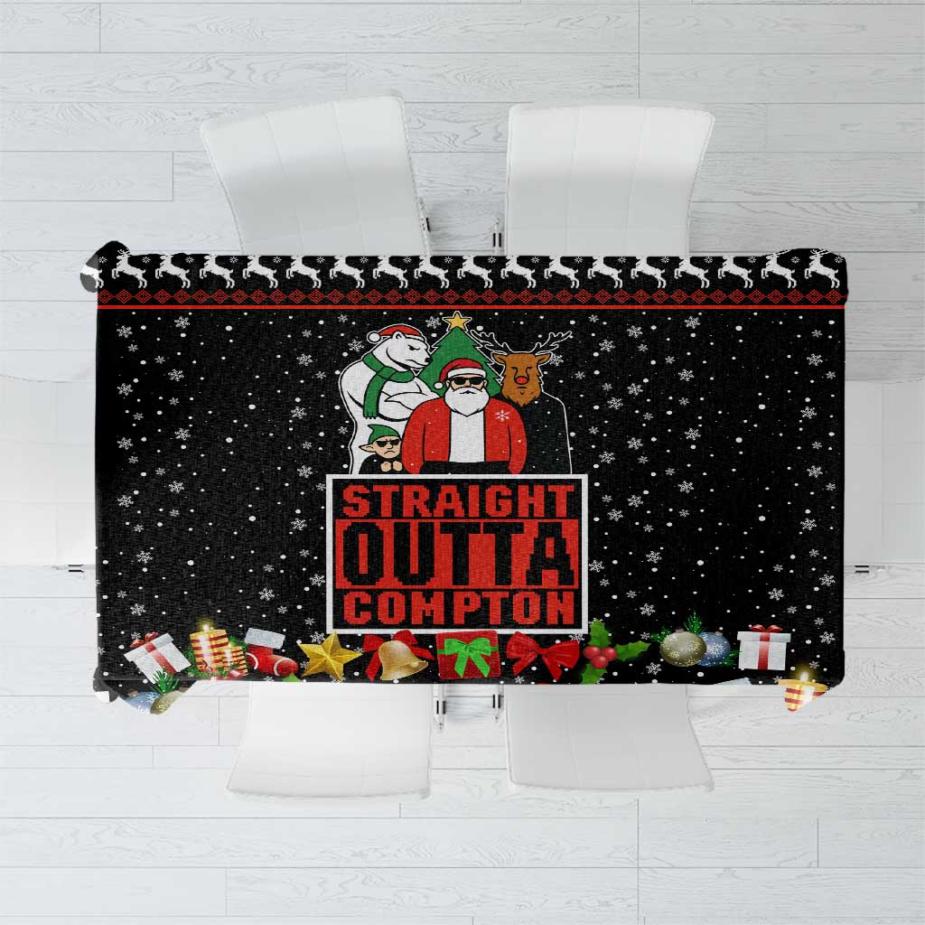 Christmas Straight Outta Gangsta Claus Tablecloth Xmas Holiday Patterns - Wonder Print Shop
