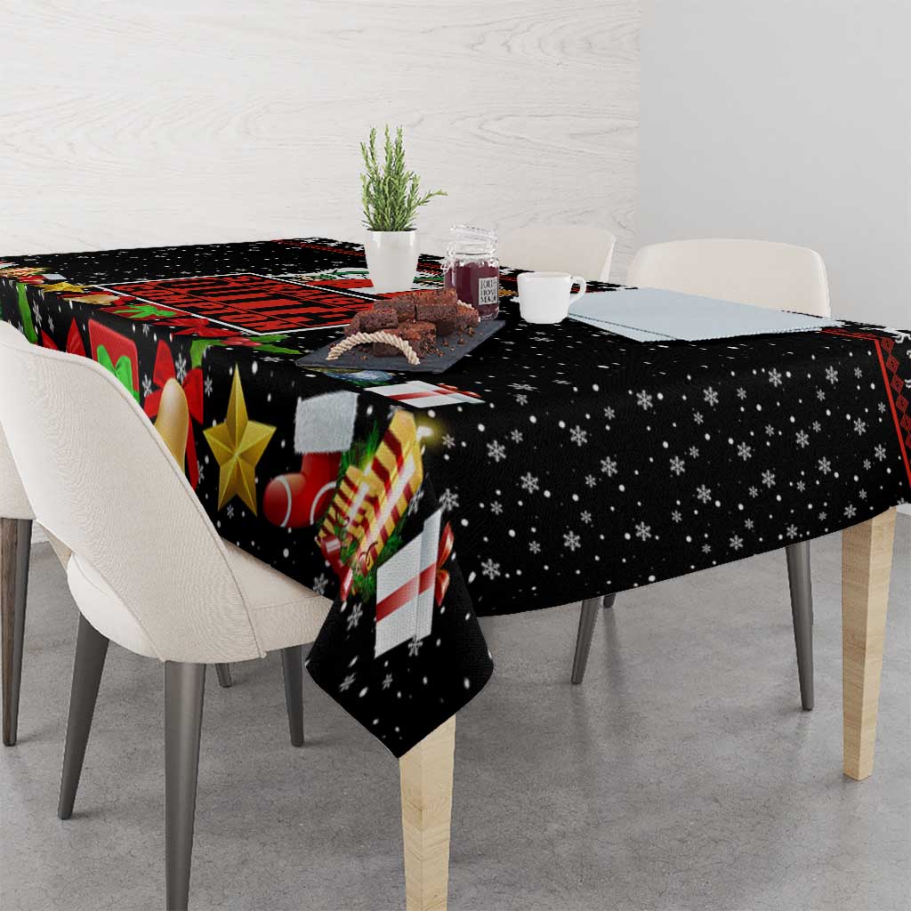 Christmas Straight Outta Gangsta Claus Tablecloth Xmas Holiday Patterns - Wonder Print Shop
