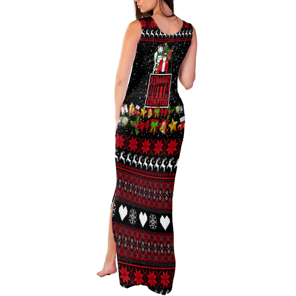 Christmas Straight Outta Gangsta Claus Tank Maxi Dress Xmas Holiday Patterns - Wonder Print Shop