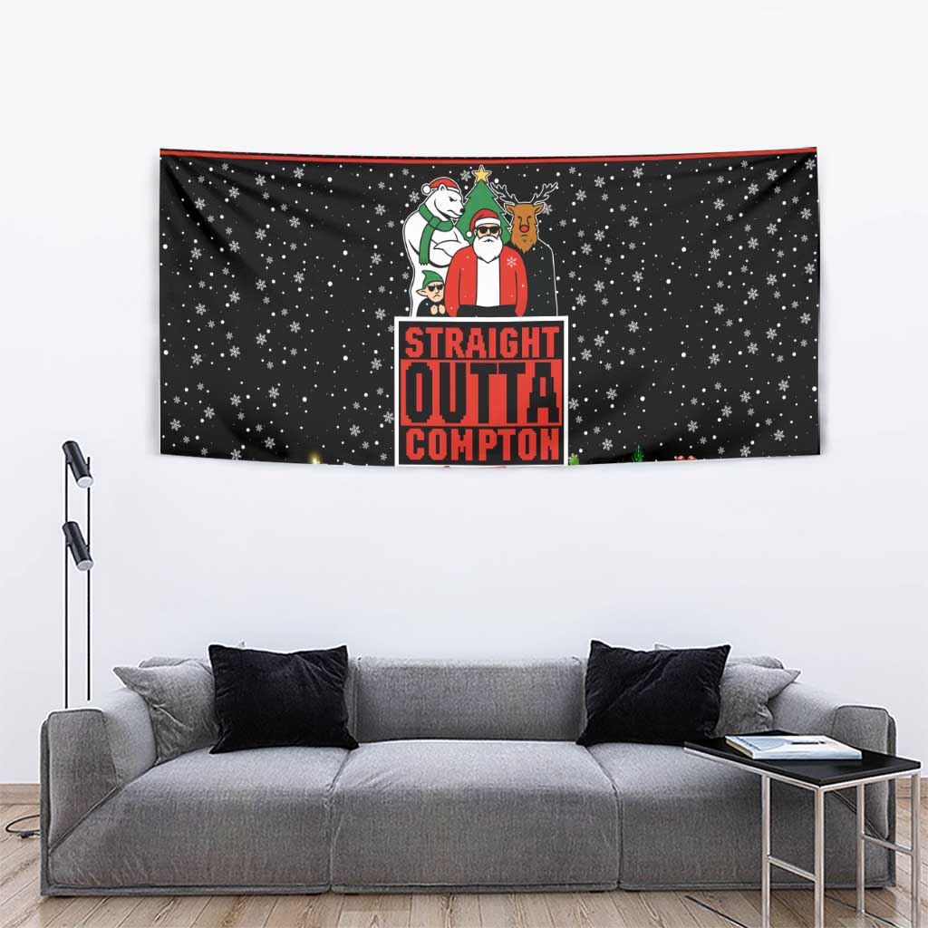 Christmas Straight Outta Gangsta Claus Tapestry Xmas Holiday Patterns - Wonder Print Shop