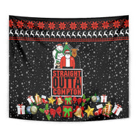 Christmas Straight Outta Gangsta Claus Tapestry Xmas Holiday Patterns - Wonder Print Shop