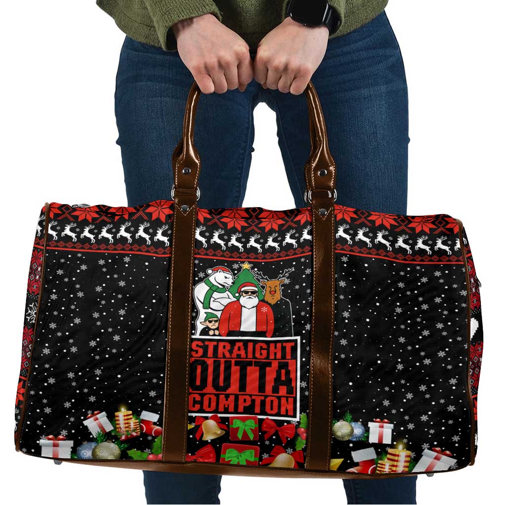 Christmas Straight Outta Gangsta Claus Travel Bag Xmas Holiday Patterns - Wonder Print Shop