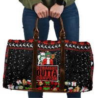 Christmas Straight Outta Gangsta Claus Travel Bag Xmas Holiday Patterns - Wonder Print Shop