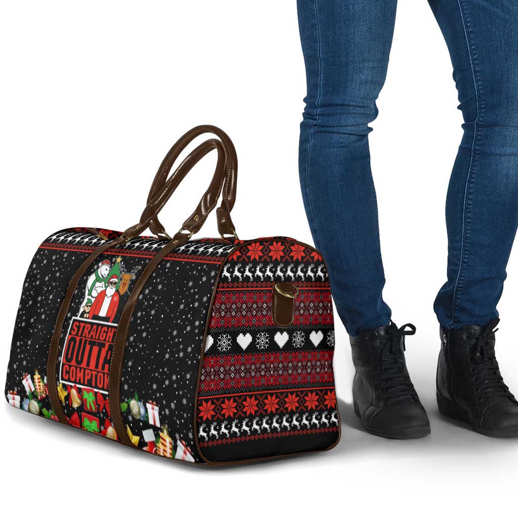 Christmas Straight Outta Gangsta Claus Travel Bag Xmas Holiday Patterns - Wonder Print Shop