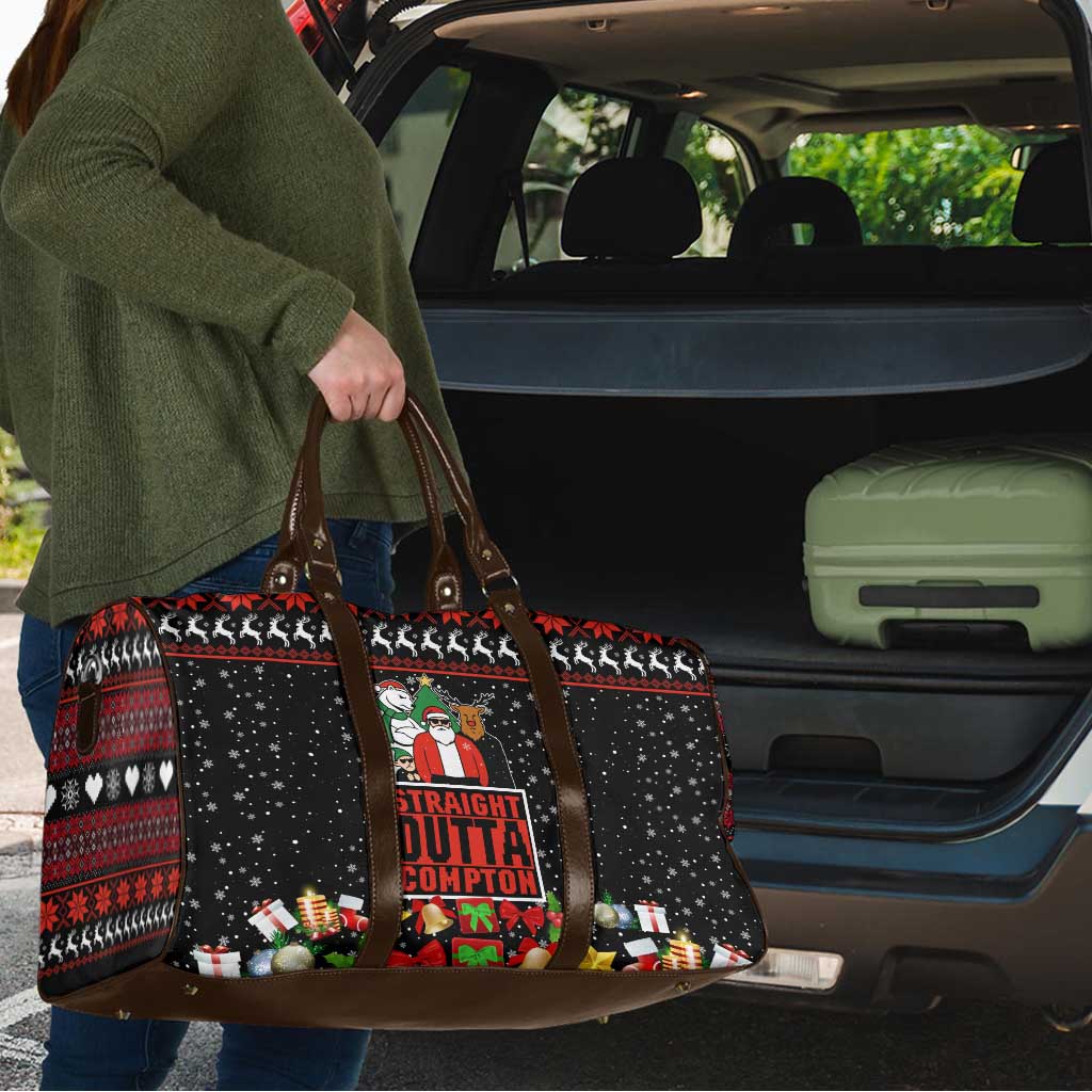 Christmas Straight Outta Gangsta Claus Travel Bag Xmas Holiday Patterns - Wonder Print Shop