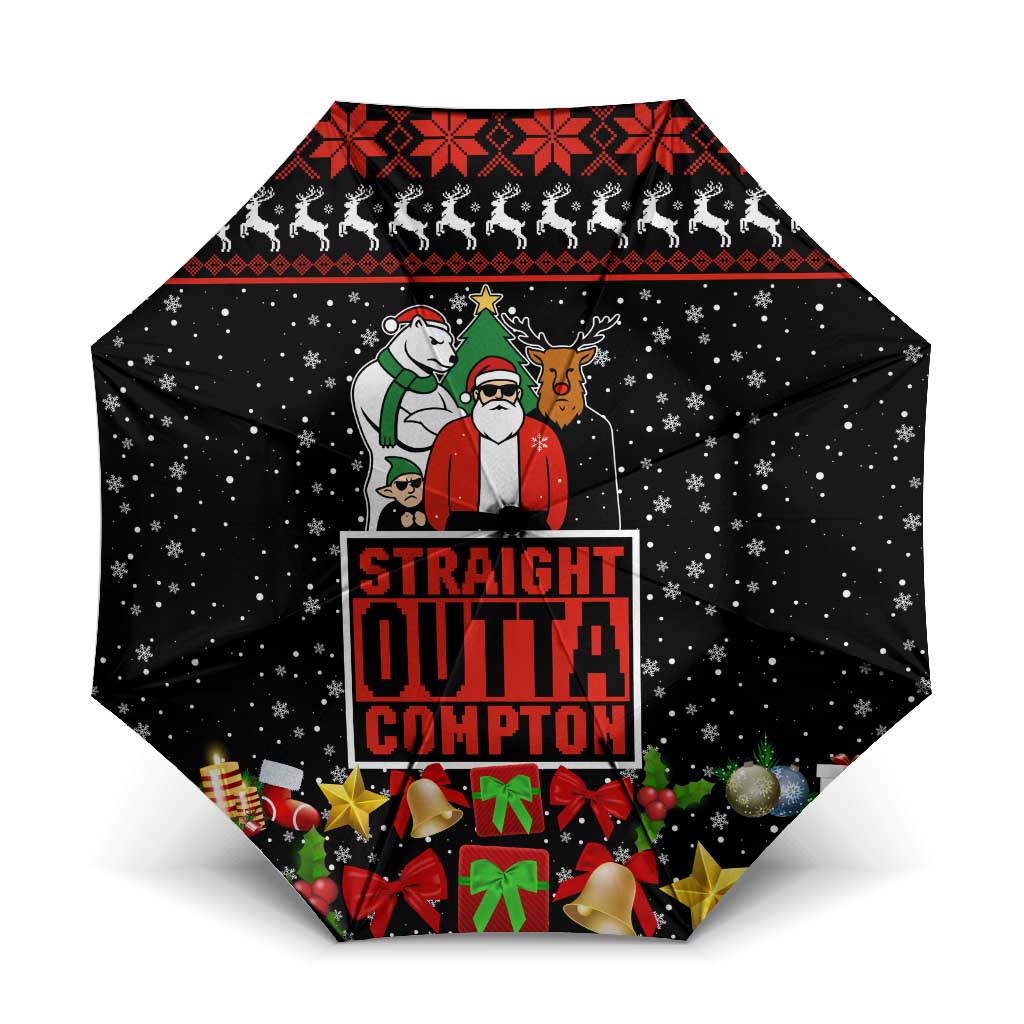Christmas Straight Outta Gangsta Claus Umbrella Xmas Holiday Patterns - Wonder Print Shop