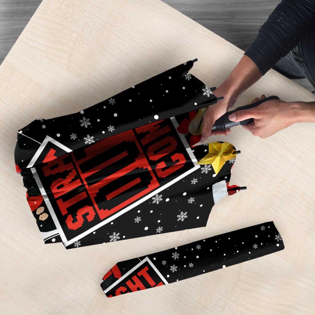 Christmas Straight Outta Gangsta Claus Umbrella Xmas Holiday Patterns - Wonder Print Shop