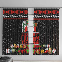 Christmas Straight Outta Gangsta Claus Window Curtain Xmas Holiday Patterns - Wonder Print Shop