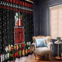 Christmas Straight Outta Gangsta Claus Window Curtain Xmas Holiday Patterns - Wonder Print Shop
