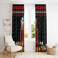 Christmas Straight Outta Gangsta Claus Window Curtain Xmas Holiday Patterns - Wonder Print Shop