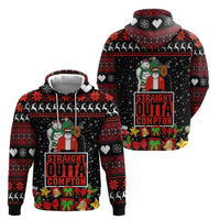 Christmas Straight Outta Gangsta Claus Zip Hoodie Xmas Holiday Patterns - Wonder Print Shop
