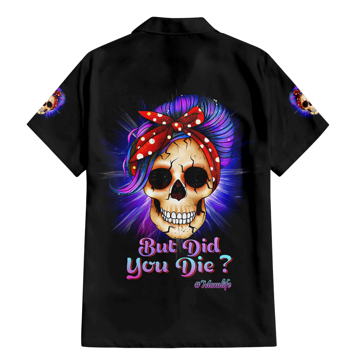 But Did You Die Mom Life Purple Messy Bun Family Matching Mermaid Dress and Hawaiian Shirt - Wonder Print Shop