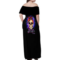 But Did You Die Mom Life Purple Messy Bun Family Matching Off Shoulder Maxi Dress and Hawaiian Shirt - Wonder Print Shop