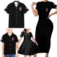 But Did You Die Mom Life Purple Messy Bun Family Matching Short Sleeve Bodycon Dress and Hawaiian Shirt - Wonder Print Shop