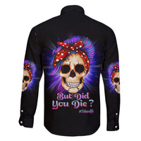 But Did You Die Mom Life Purple Messy Bun Family Matching Short Sleeve Bodycon Dress and Hawaiian Shirt - Wonder Print Shop