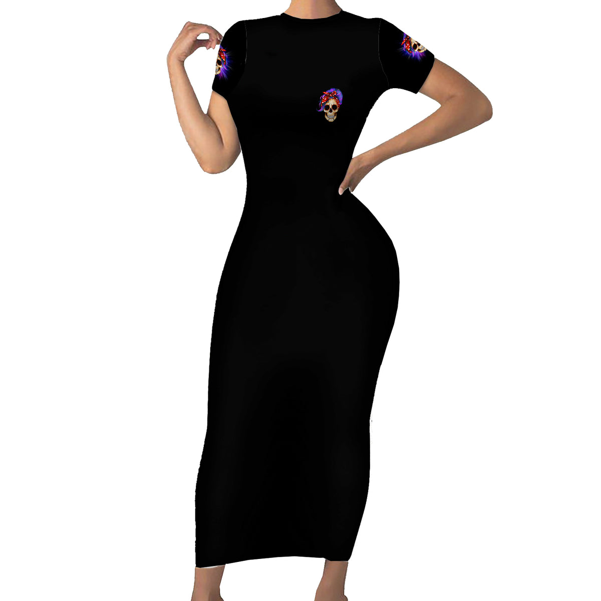 But Did You Die Mom Life Purple Messy Bun Family Matching Short Sleeve Bodycon Dress and Hawaiian Shirt - Wonder Print Shop
