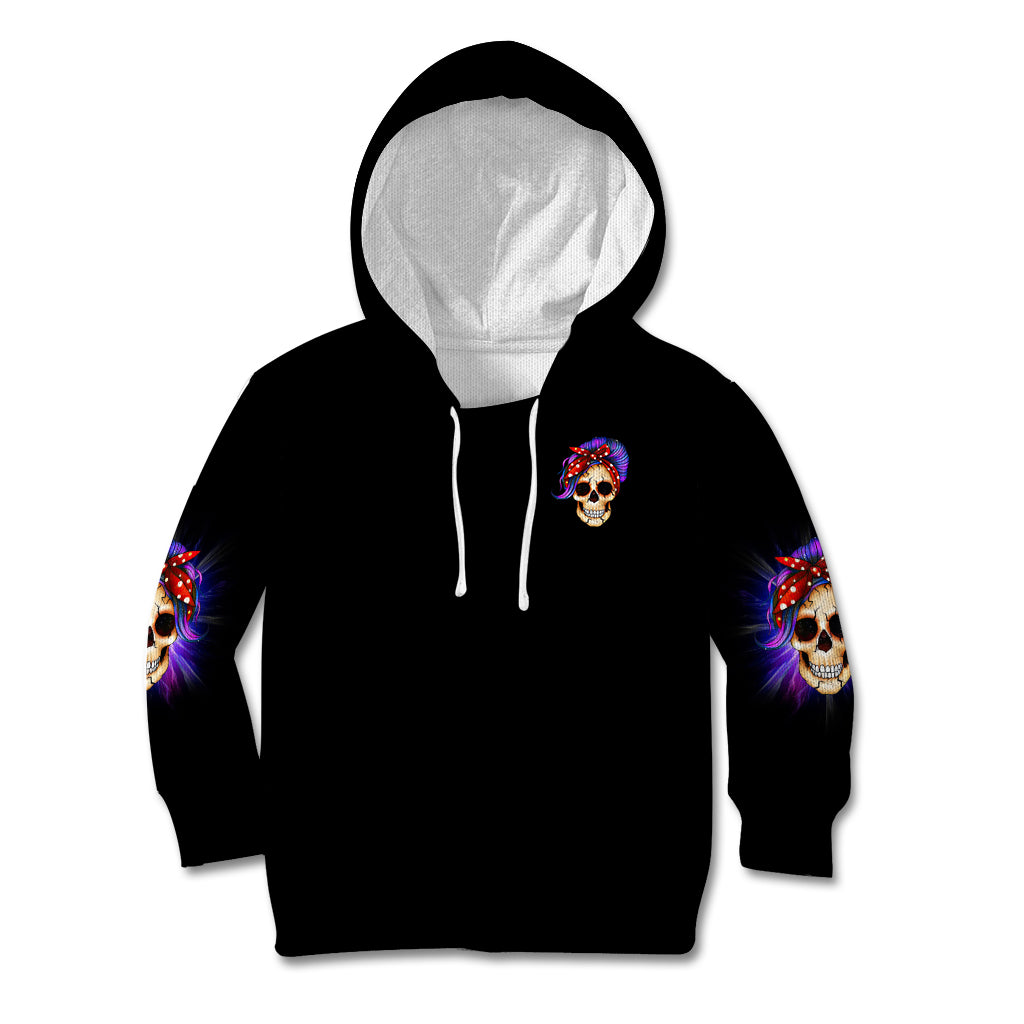 But Did You Die Mom Life Purple Messy Bun Kid Hoodie - Wonder Print Shop
