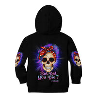 But Did You Die Mom Life Purple Messy Bun Kid Hoodie - Wonder Print Shop