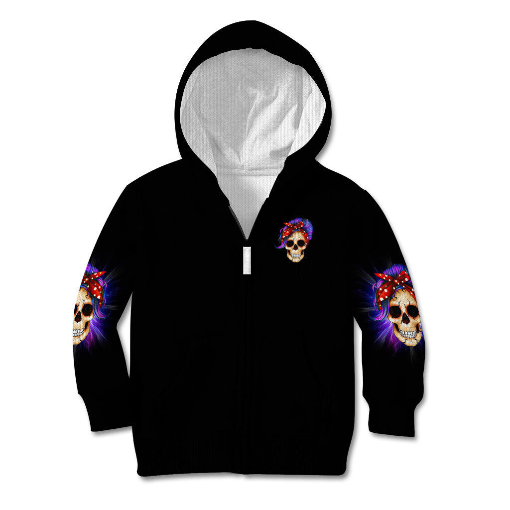 But Did You Die Mom Life Purple Messy Bun Kid Hoodie - Wonder Print Shop