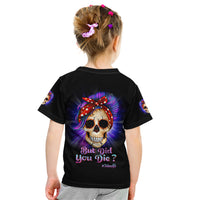 But Did You Die Mom Life Purple Messy Bun Kid T Shirt - Wonder Print Shop