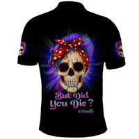 But Did You Die Mom Life Purple Messy Bun Polo Shirt - Wonder Print Shop