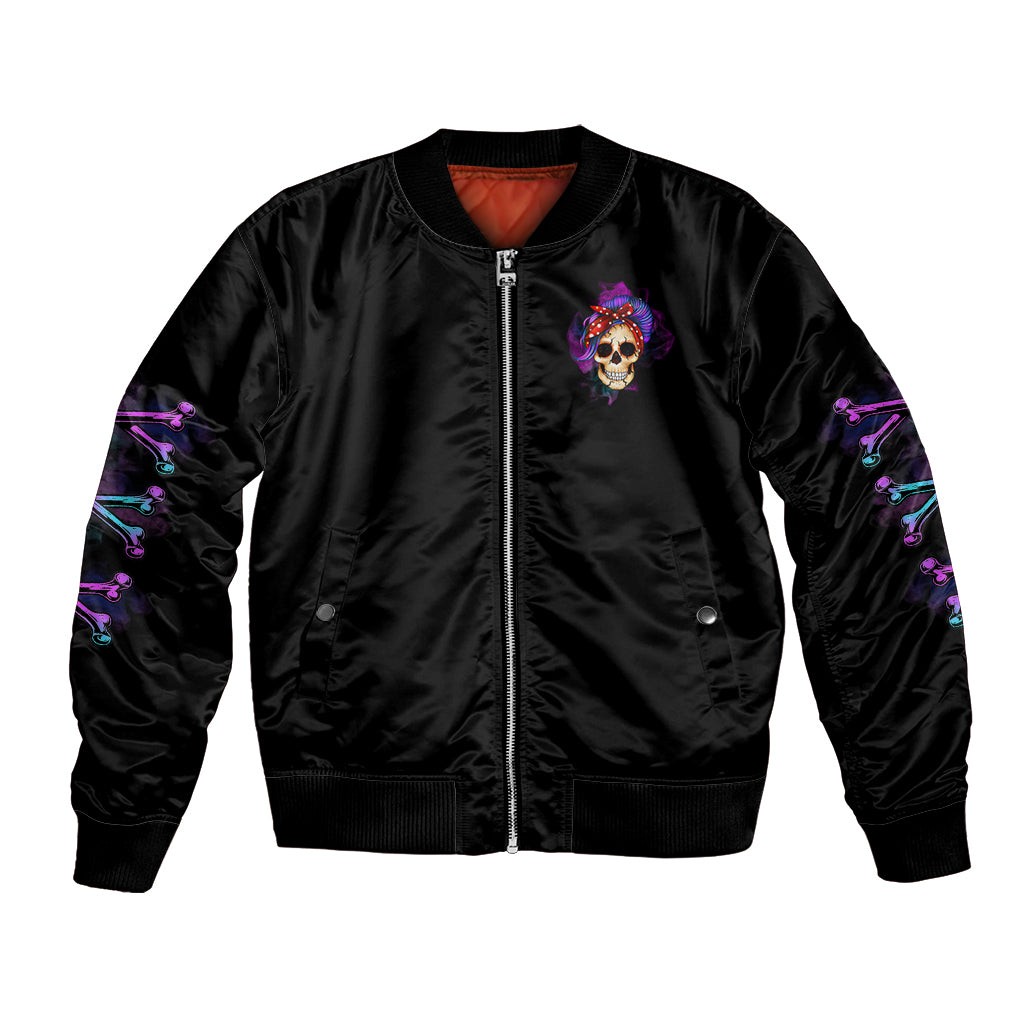 I'm A B Don't Try Me - Bullshit Tolerange Bomber Jacket - Wonder Print Shop