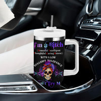 I'm A B Don't Try Me - Bullshit Tolerange Tumbler With Handle - Wonder Print Shop