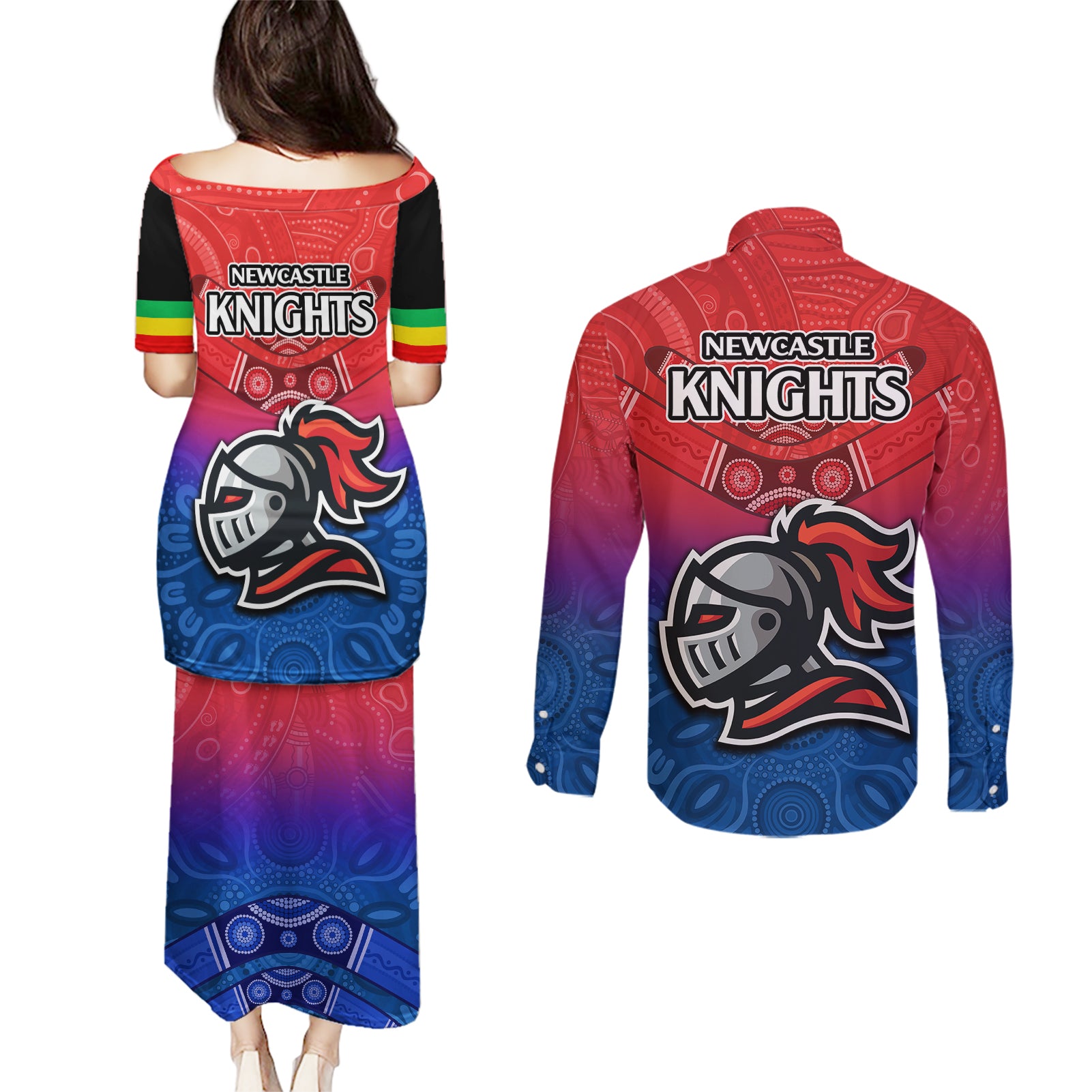 Warning Kinda Crazy Messy Bun Skull Couples Matching Puletasi Dress and Long Sleeve Button Shirt - Wonder Print Shop