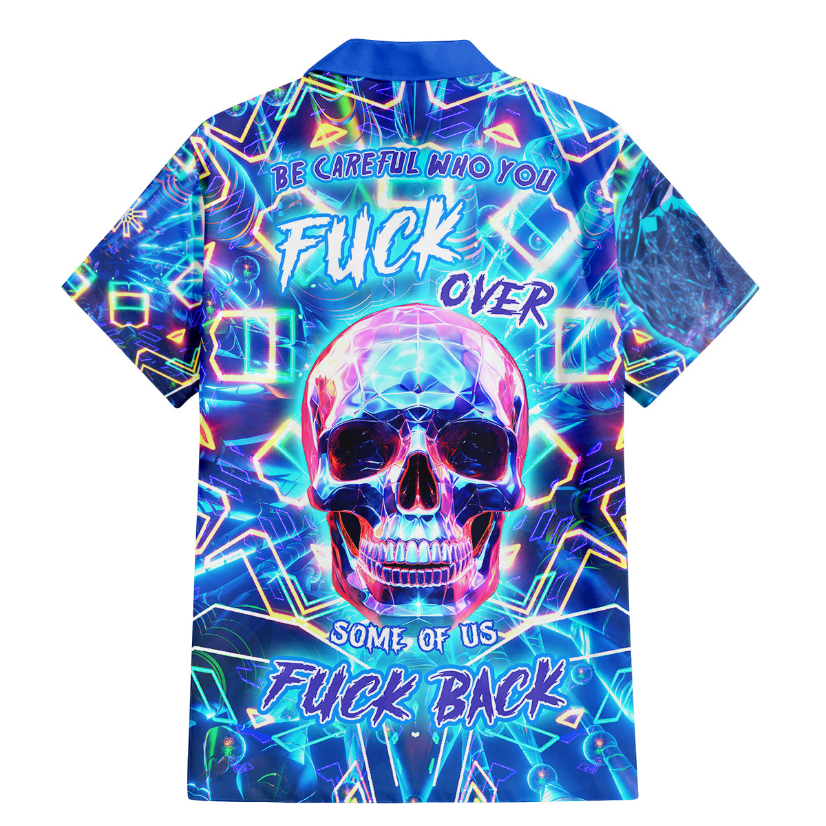 Warning Kinda Crazy Messy Bun Skull Family Matching Mermaid Dress and Hawaiian Shirt - Wonder Print Shop