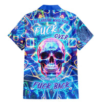 Warning Kinda Crazy Messy Bun Skull Family Matching Mermaid Dress and Hawaiian Shirt - Wonder Print Shop