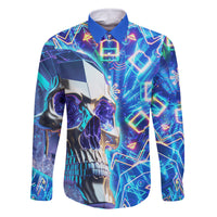 Warning Kinda Crazy Messy Bun Skull Family Matching Mermaid Dress and Hawaiian Shirt - Wonder Print Shop