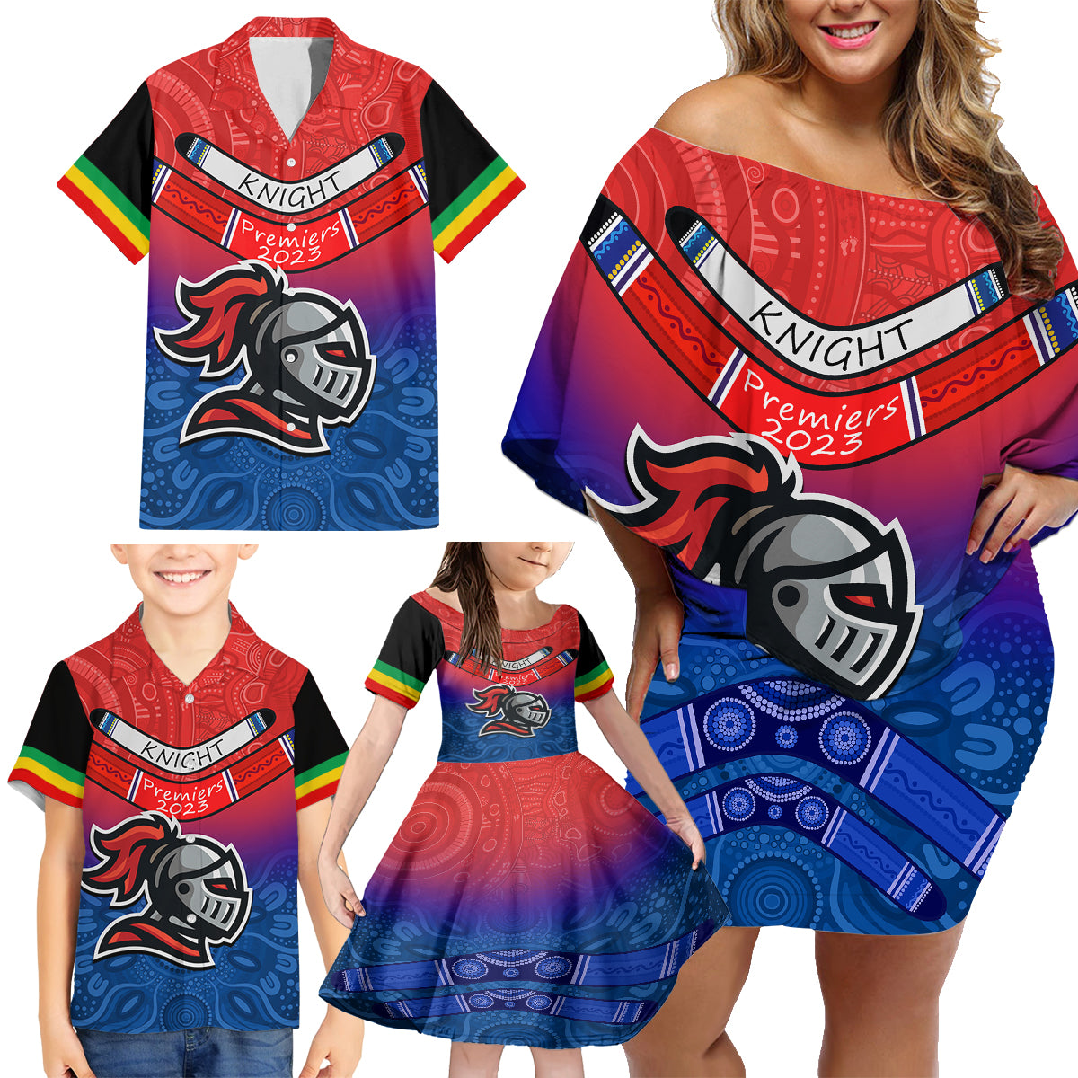 Warning Kinda Crazy Messy Bun Skull Family Matching Off Shoulder Short Dress and Hawaiian Shirt - Wonder Print Shop