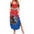 Warning Kinda Crazy Messy Bun Skull Family Matching Summer Maxi Dress and Hawaiian Shirt - Wonder Print Shop