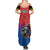 Warning Kinda Crazy Messy Bun Skull Family Matching Summer Maxi Dress and Hawaiian Shirt - Wonder Print Shop