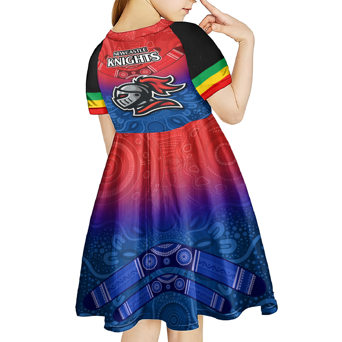 Warning Kinda Crazy Messy Bun Skull Kid Short Sleeve Dress - Wonder Print Shop