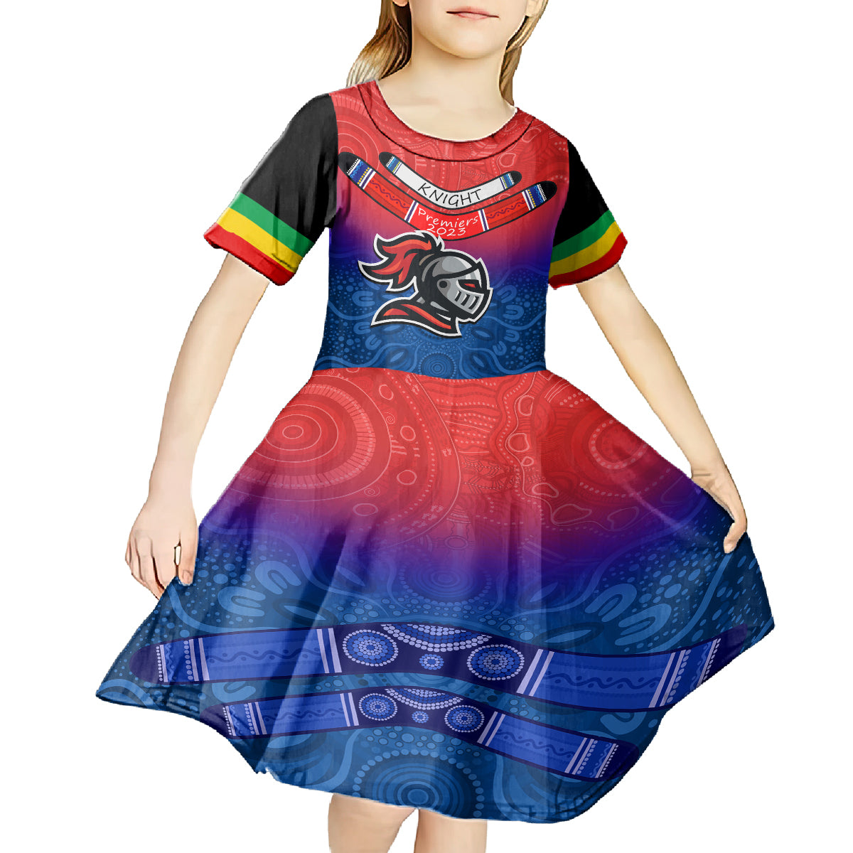 Warning Kinda Crazy Messy Bun Skull Kid Short Sleeve Dress - Wonder Print Shop