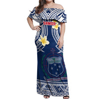 Warning Kinda Crazy Messy Bun Skull Off Shoulder Maxi Dress - Wonder Print Shop