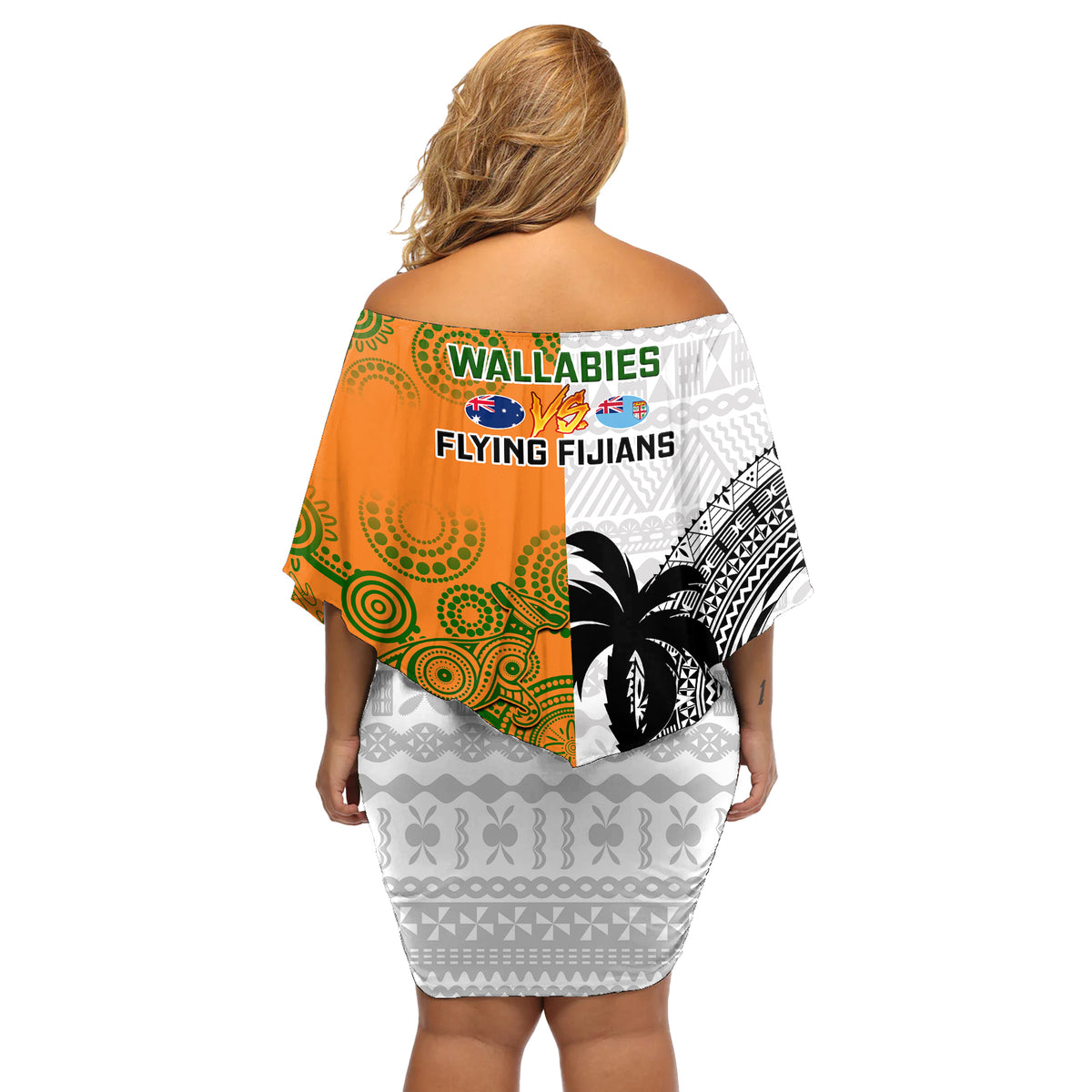 Warning Kinda Crazy Messy Bun Skull Off Shoulder Short Dress - Wonder Print Shop